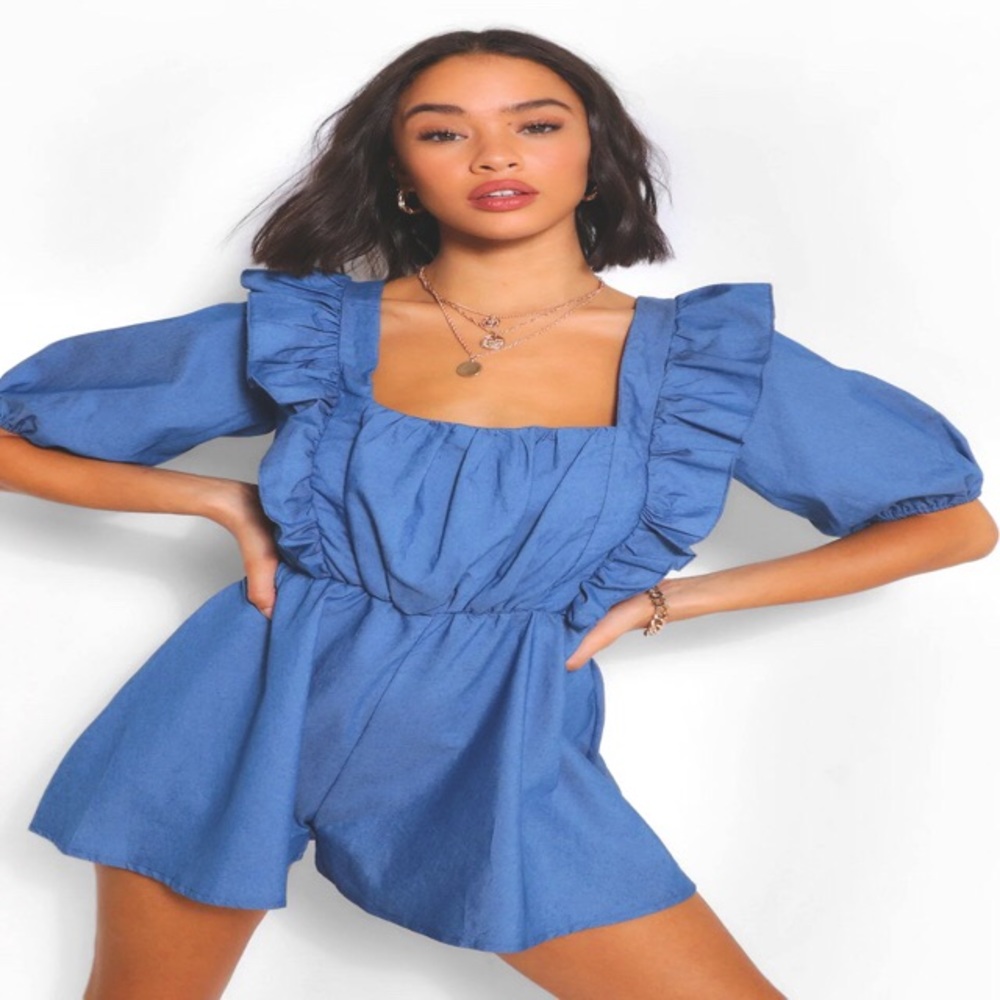 Denim Romper